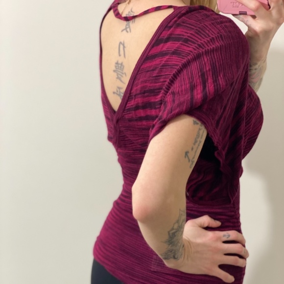 Le chateau heathered red tunic style fancy top fall fashion - Picture 7 of 7